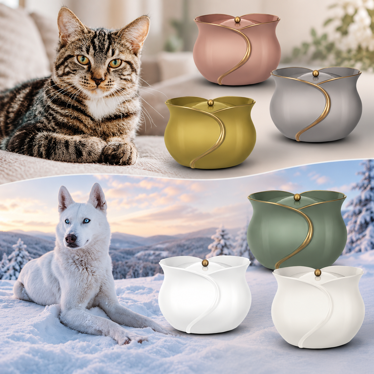 Urna in Bronzo Pet